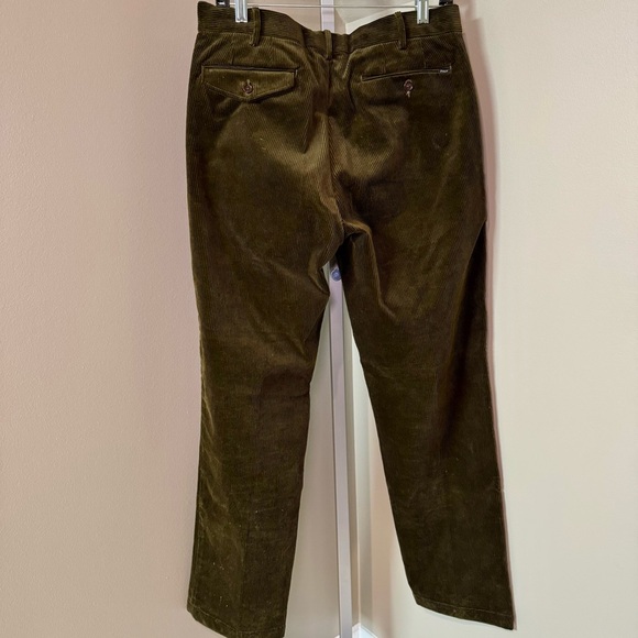 Polo Ralph Lauren dark green wide whale men’s corduroy pants classic fit 34x32 - Picture 2 of 7